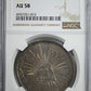 1901 ZS FZ Mexico Cap &amp; Rays Silver Peso NGC AU58