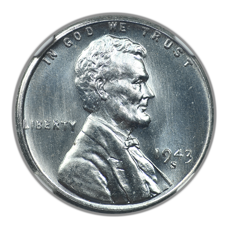 1943-S Steel Lincoln Wheat Cent 1C NGC MS67