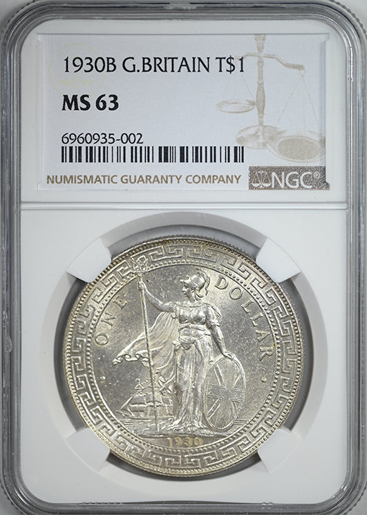 1930B Great Britain Trade Dollar T$1 NGC MS63