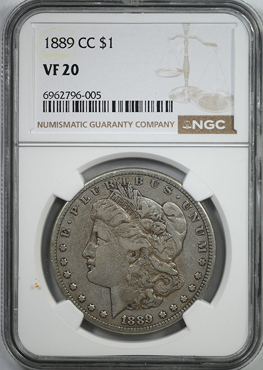 1889-CC Morgan Dollar $1 NGC VF20