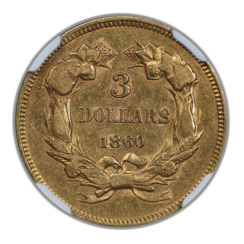 1860 Indian Princess Gold Three Dollar Piece $3 NGC XF45