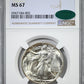 1940 Walking Liberty Half Dollar 50C NGC MS67 CAC