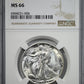 1946-S Walking Liberty Half Dollar 50C NGC MS66