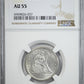 1877-CC Liberty Seated Quarter 25C NGC AU55 Obverse Slab