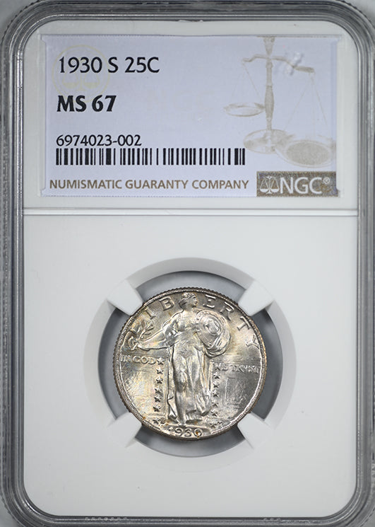 1930-S Standing Liberty Quarter 25C NGC MS67