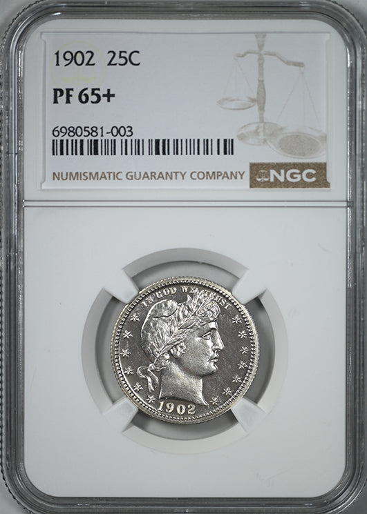 1902 Proof Barber Quarter 25C NGC PF65+