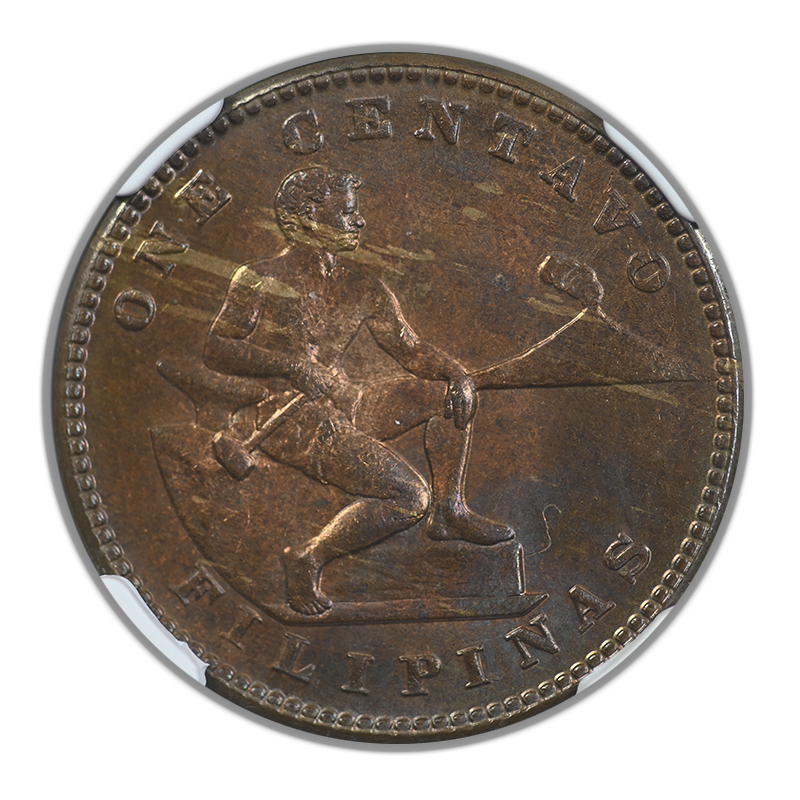 1917-S USA Philippines 1C Centavo NGC MS64BN