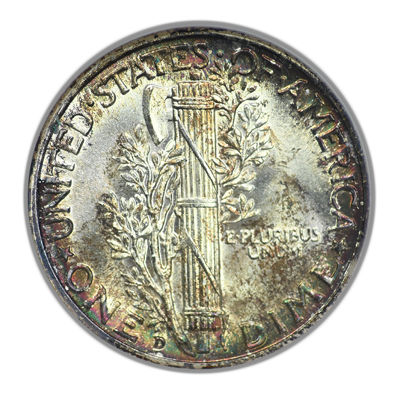 1941-D Mercury Dime 10C NGC Fatty MS66 - TONED!
