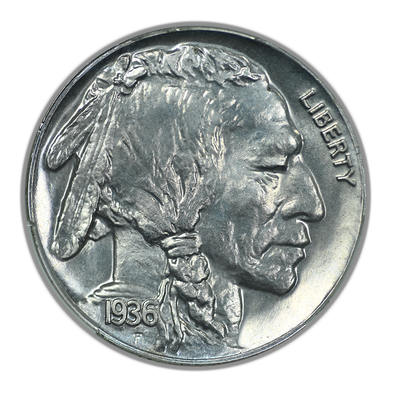 1936 Proof Buffalo Nickel 5C CAC PR65 - Satin Finish