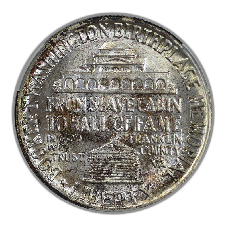 1946 Booker T. Washington Classic Commemorative Half Dollar 50C CAC MS67 - TONED!