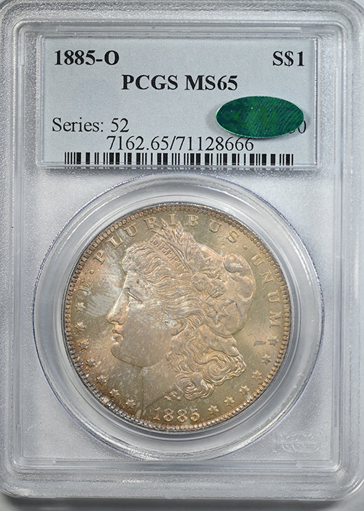 1885-O Morgan Dollar $1 PCGS MS65 CAC - TONED!