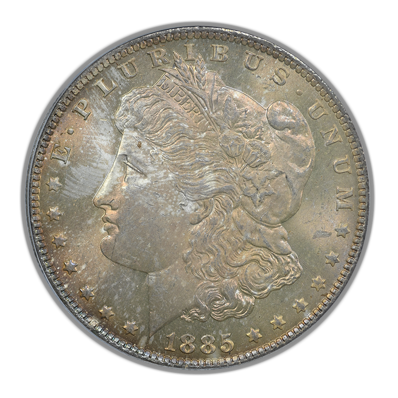 1885-O Morgan Dollar $1 PCGS MS65 CAC - TONED!