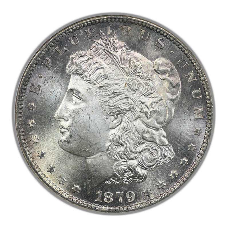1879-S Morgan Dollar $1 ANACS Soapbox MS64 Obverse