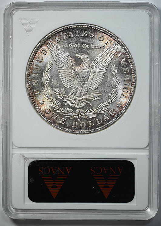 1879-S Morgan Dollar $1 ANACS Soapbox MS64 Reverse Slab