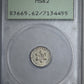 1851-O Three Cent Silver Piece 3CS PCGS Rattler MS62