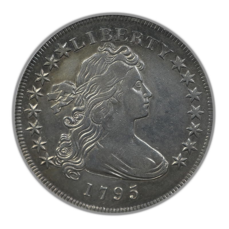 1795 Draped Bust Dollar $1 ANACS Soapbox XF45 B-14 - TONED!