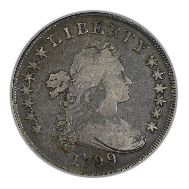 1799/8 Draped Bust Dollar $1 ANACS Soapbox F15 B-1