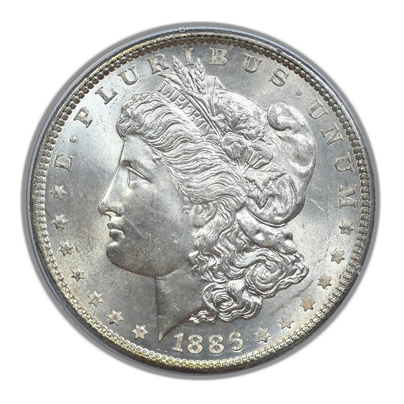 1886 Morgan Dollar $1 PCGS Rattler MS65