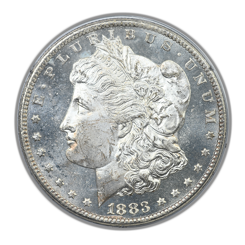 1883-CC Morgan Dollar $1 PCGS Rattler MS63DMPL - Deep Mirror Prooflike