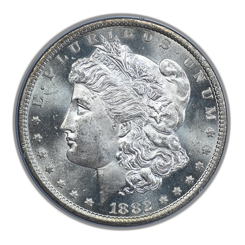 1882-CC Morgan Dollar $1 PCGS Rattler MS63PL CAC - Prooflike