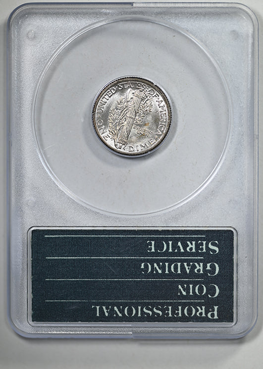 1916 Mercury Dime 10C PCGS Rattler MS64FB - Full Bands