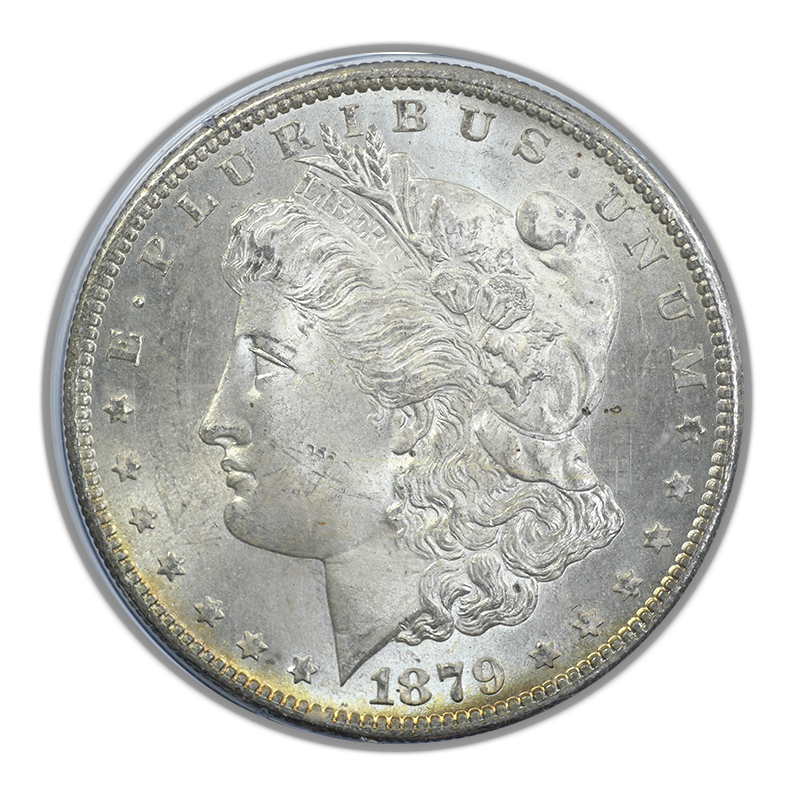 1879-S Morgan Dollar $1 PCGS Rattler MS64 CAC - REVERSE TONED! Obverse