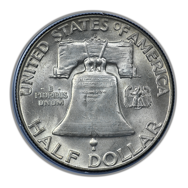 1950-D Franklin Half Dollar 50C PCGS Rattler MS64 CAC