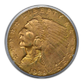 1929 Indian Head Gold Quarter Eagle $2.50 PCGS Rattler MS61 Obverse