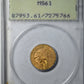 1929 Indian Head Gold Quarter Eagle $2.50 PCGS Rattler MS61 Obverse Slab