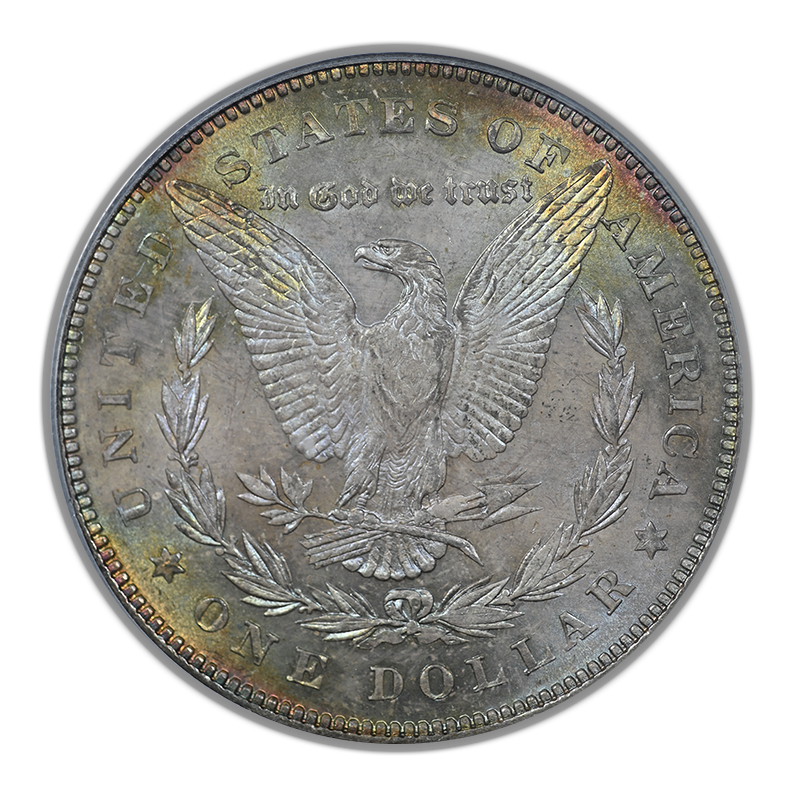 1878 7TF Reverse of 1878 Morgan Dollar $1 PCGS MS63 - TONED!