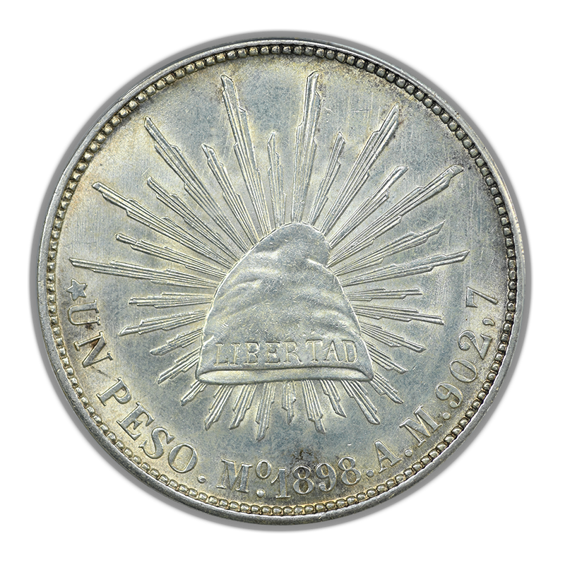 1898-Mo AM Mexico Peso ANACS MS62 - 1949 Restrike for China