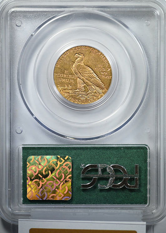 1909-D Indian Head Gold Half Eagle $5 PCGS Doily AU55 Gold CAC Reverse Slab