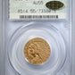 1909-D Indian Head Gold Half Eagle $5 PCGS Doily AU55 Gold CAC Obverse Slab