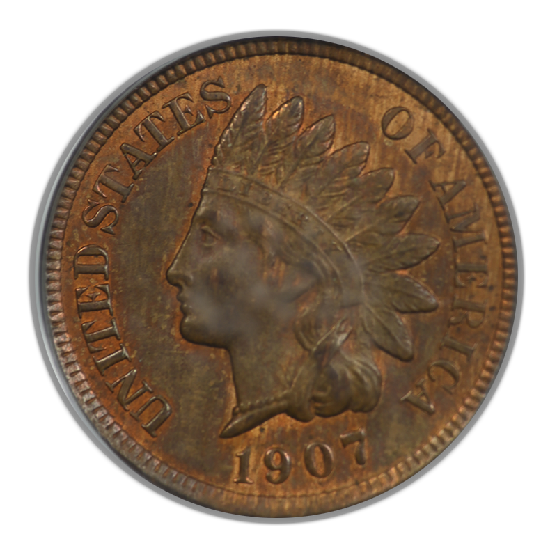 1907 Indian Head Cent 1C PCGS MS64RB OGH Obverse