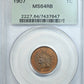 1907 Indian Head Cent 1C PCGS MS64RB OGH Obverse Slab