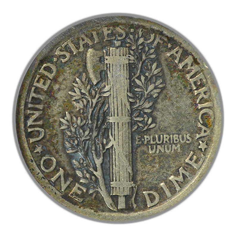 1921 Mercury Dime 10C ANACS Soapbox VF20 - TONED!