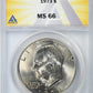 1973 Clad Eisenhower Ike Dollar $1 ANACS MS66
