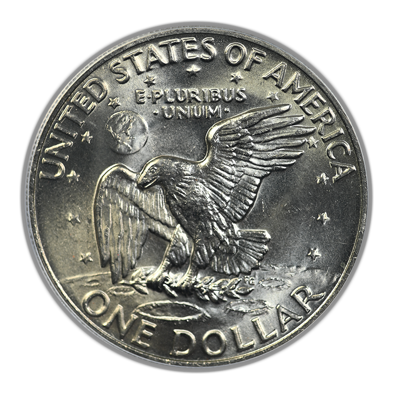 1973 Clad Eisenhower Ike Dollar $1 ANACS MS66