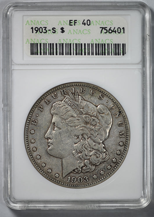 1903-S Morgan Dollar $1 ANACS Soapbox XF40