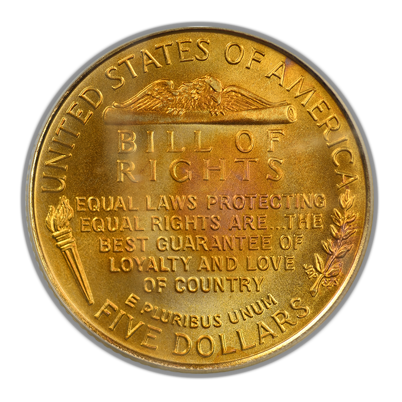 1993-W James Madison Commemorative Gold $5 PCGS MS69 OGH