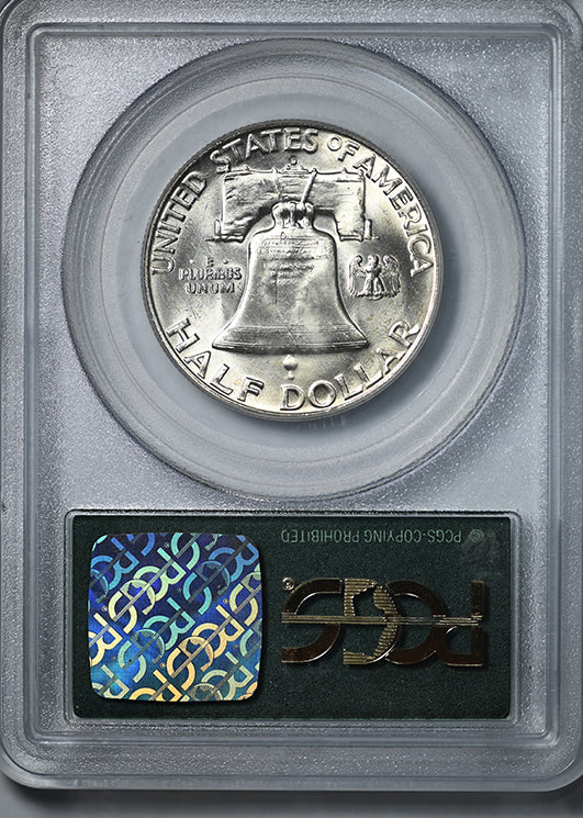 1954-D Franklin Half Dollar 50C PCGS MS64FBL OGH - Full Bell Lines