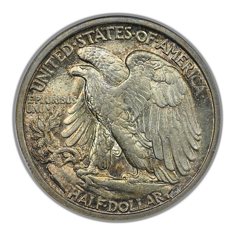 1917-D Obverse Walking Liberty Half Dollar 50C ANACS Soapbox MS63