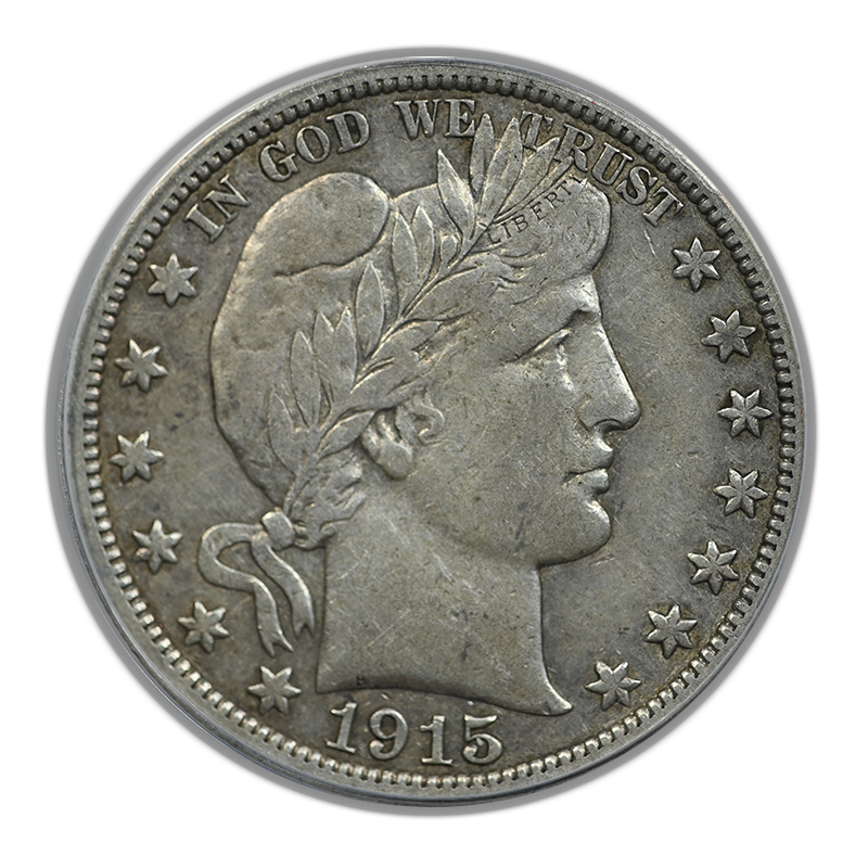 1915-S Barber Half Dollar 50C ANACS VF20