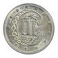 1857 Three Cent Silver Piece 3CS ANACS AU53