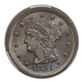 1851 Braided Hair Liberty Head Large Cent 1C CAC MS66BN Obverse