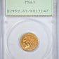 1928 Indian Head Gold Quarter Eagle $2.50 PCGS Rattler MS63 Obverse Slab