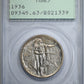 1936 Oregon Trail Classic Commemorative Half Dollar 50C PCGS Rattler MS63