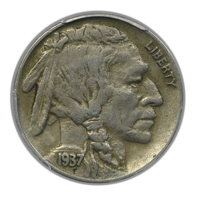 1937-D Buffalo Nickel 5C PCGS XF40 CAC - 3 Legs