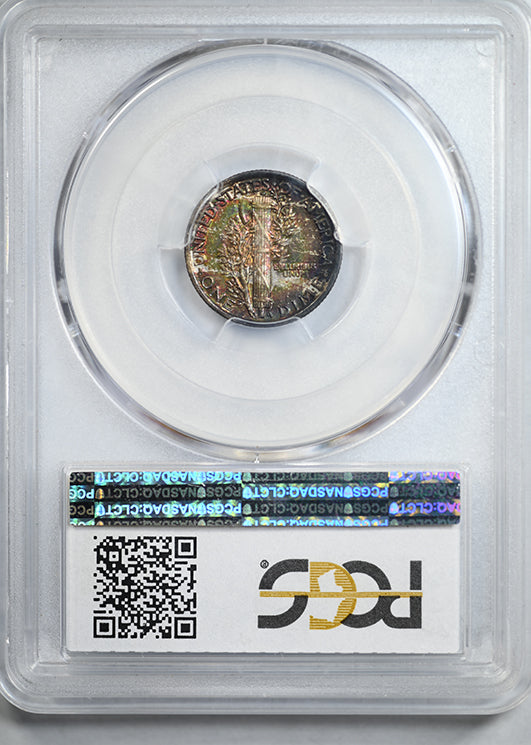 1919 Mercury Dime 10C PCGS AU50 CAC - TONED!