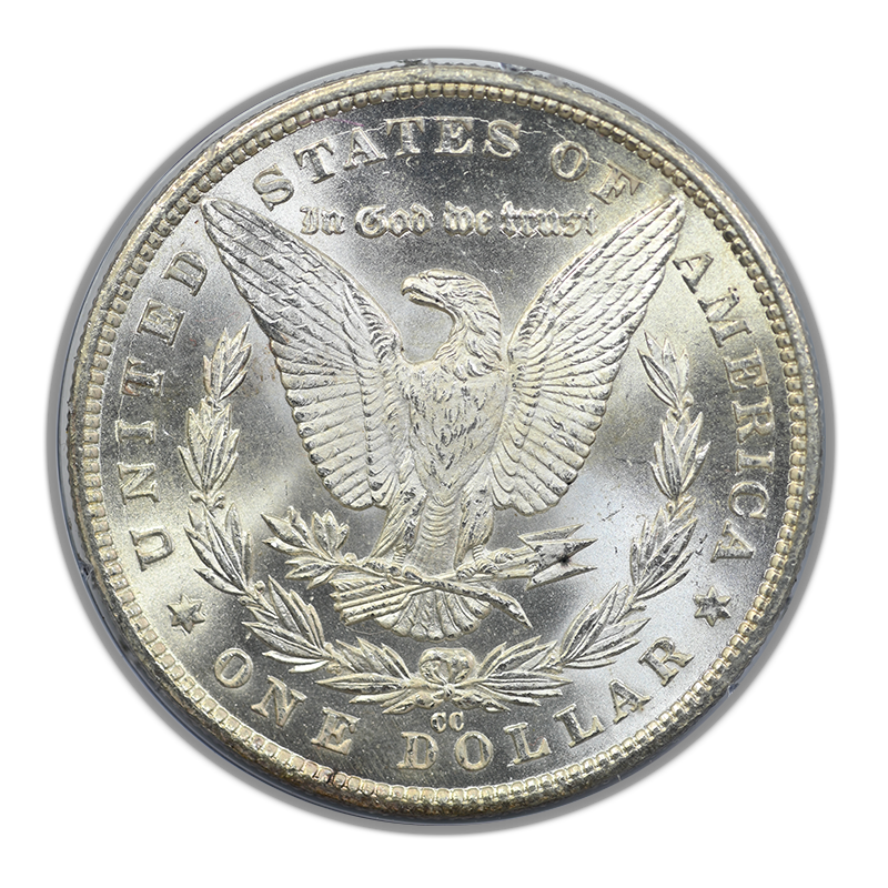1881-CC Morgan Dollar $1 PCGS Rattler MS63 CAC